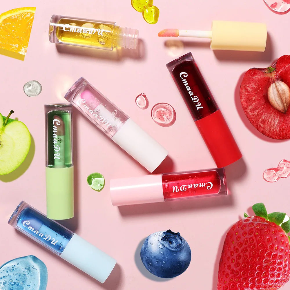Fruit-Infused Hydrating Lip Oil – High Shine, Non-Sticky & Nourishing Gloss