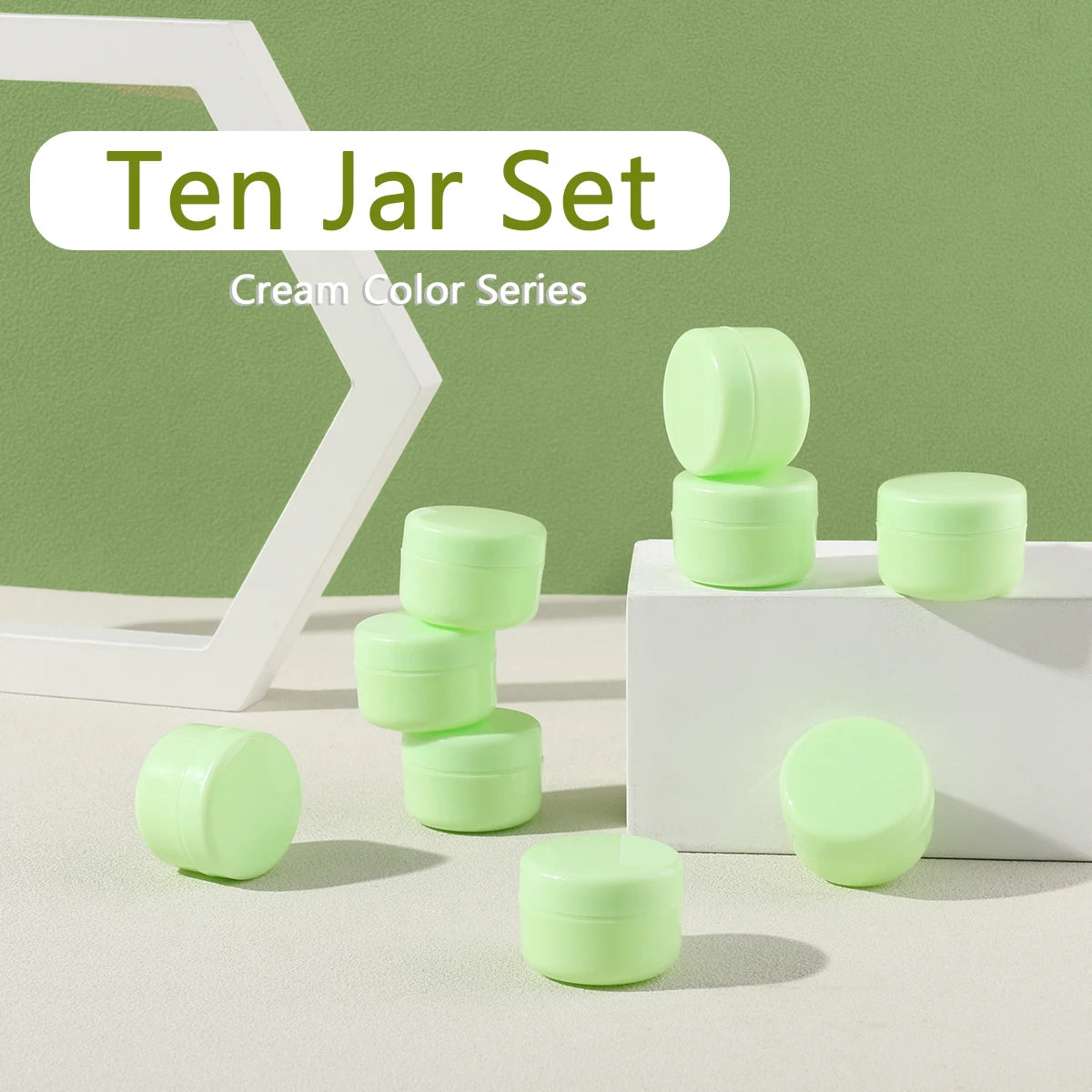 10PCS Mini Cosmetic Jars – 10g Refillable Containers for Lip Scrub, Balm, Cream & Travel Beauty Storage