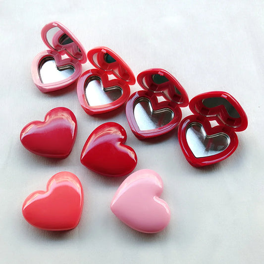 4-Pack Heart-Shaped Refillable Lip Balm & Cream Containers – Travel-Friendly Cosmetic Storage