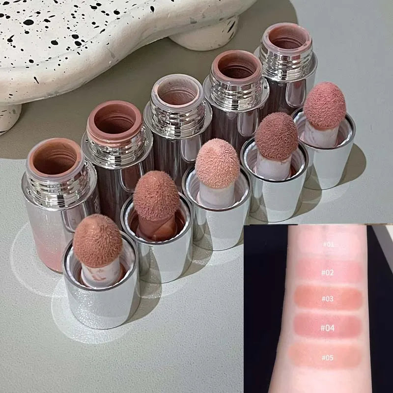VelvaBloom™ Plush Liquid Blush – Soft Matte Finish with Built-In Cushion Applicator (5 Shades)