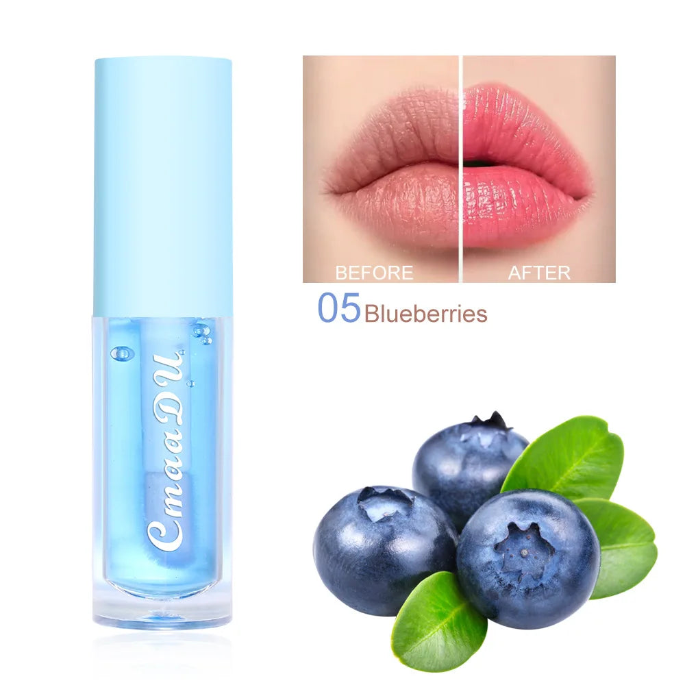 Fruit-Infused Hydrating Lip Oil – High Shine, Non-Sticky & Nourishing Gloss
