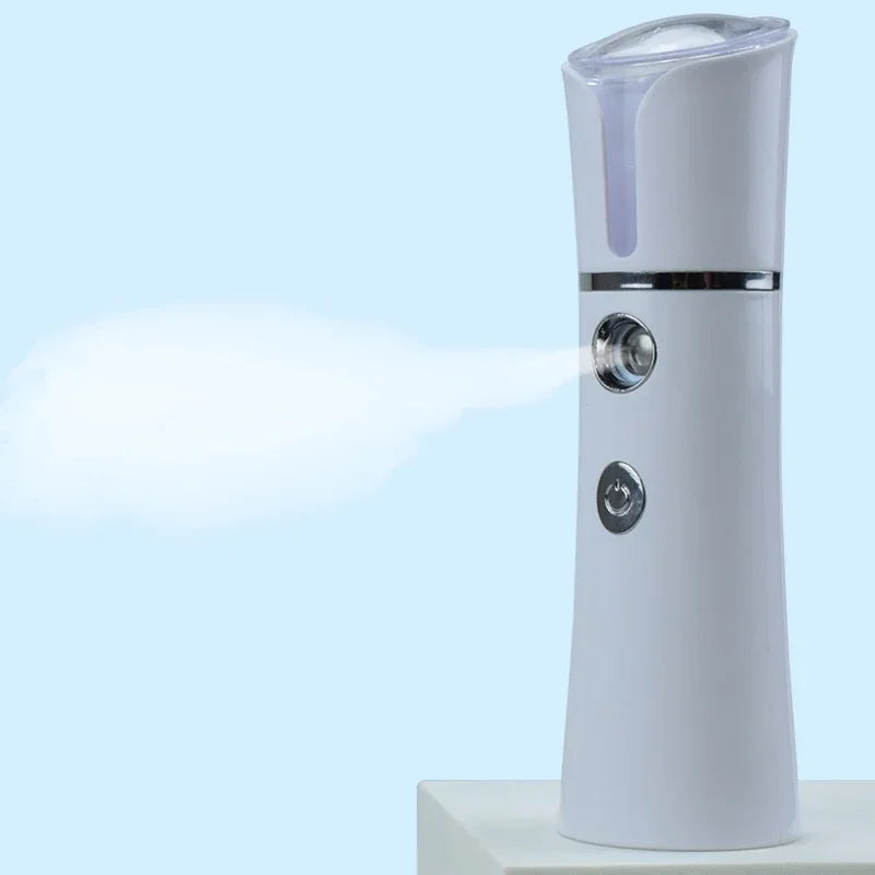 Mini Nano Facial Steamer – USB Rechargeable Mist Spray for Deep Hydration & Glow