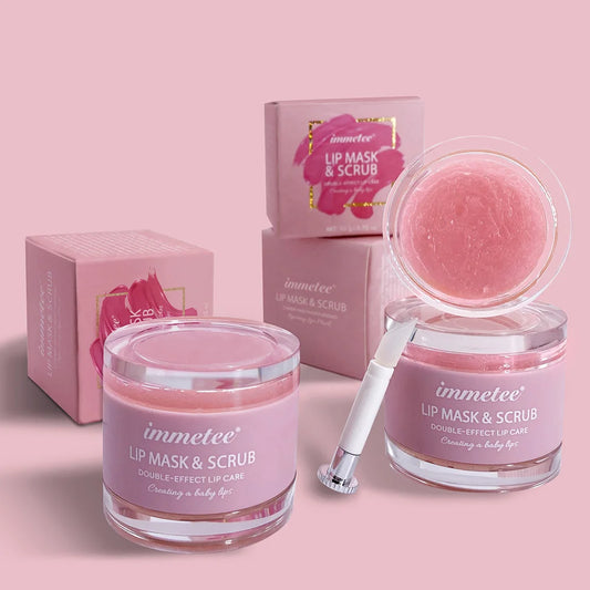 2-in-1 Lip Scrub & Sleeping Lip Mask – Exfoliate + Moisturize Overnight | Nourishing Gel Care