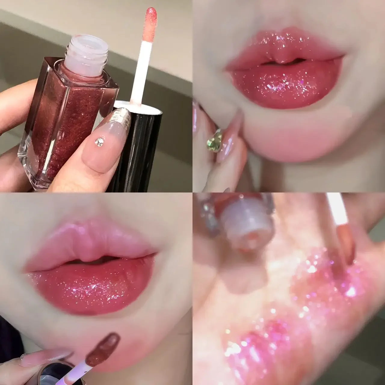 Multichrome Glitter Lip Gloss – 3D Mirror Shine | Hydrating, Waterproof & Ultra-Sparkling Lip Glow (6 Colors)