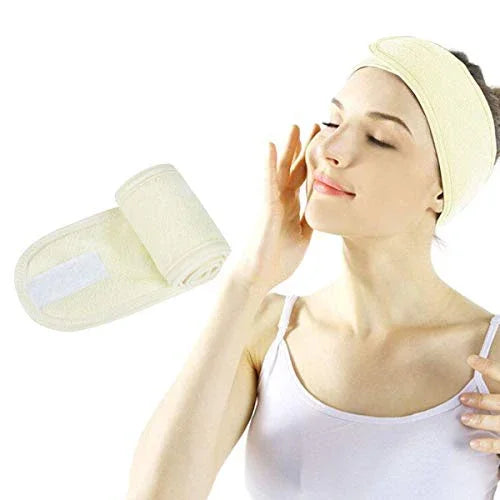Towel Spa Headband – Non-Slip, Stretchable Face Wash Hairband for Skincare, Makeup & Workout