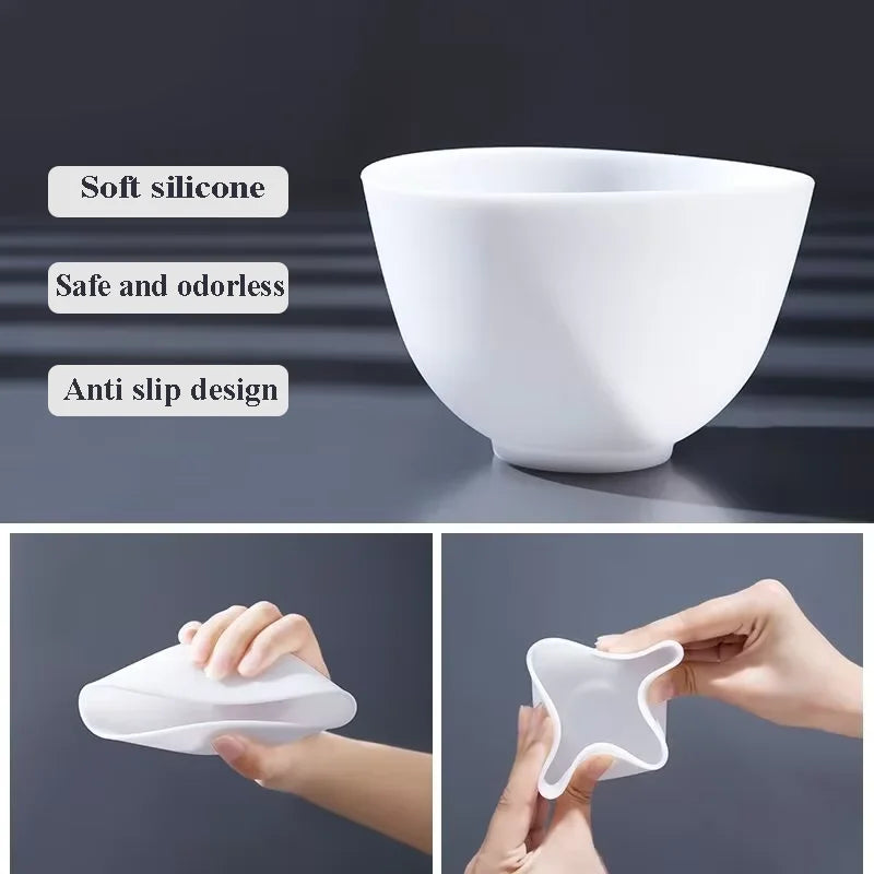 Face Mask Mixing Bowl Set – DIY Facial Care Kit with Brush, Spoon & Measuring Tool