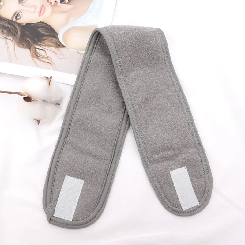 Adjustable Spa Hairband – Soft Toweling Head Wrap for Makeup & Skincare