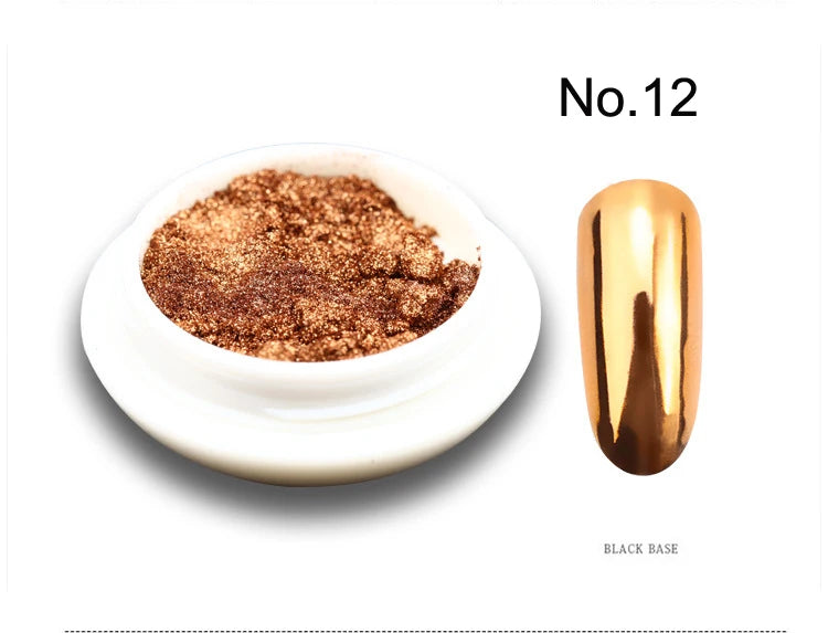 Chrome Mirror Nail Powder – Metallic Finish for Gel & Acrylic Nails (1/2 pcs)