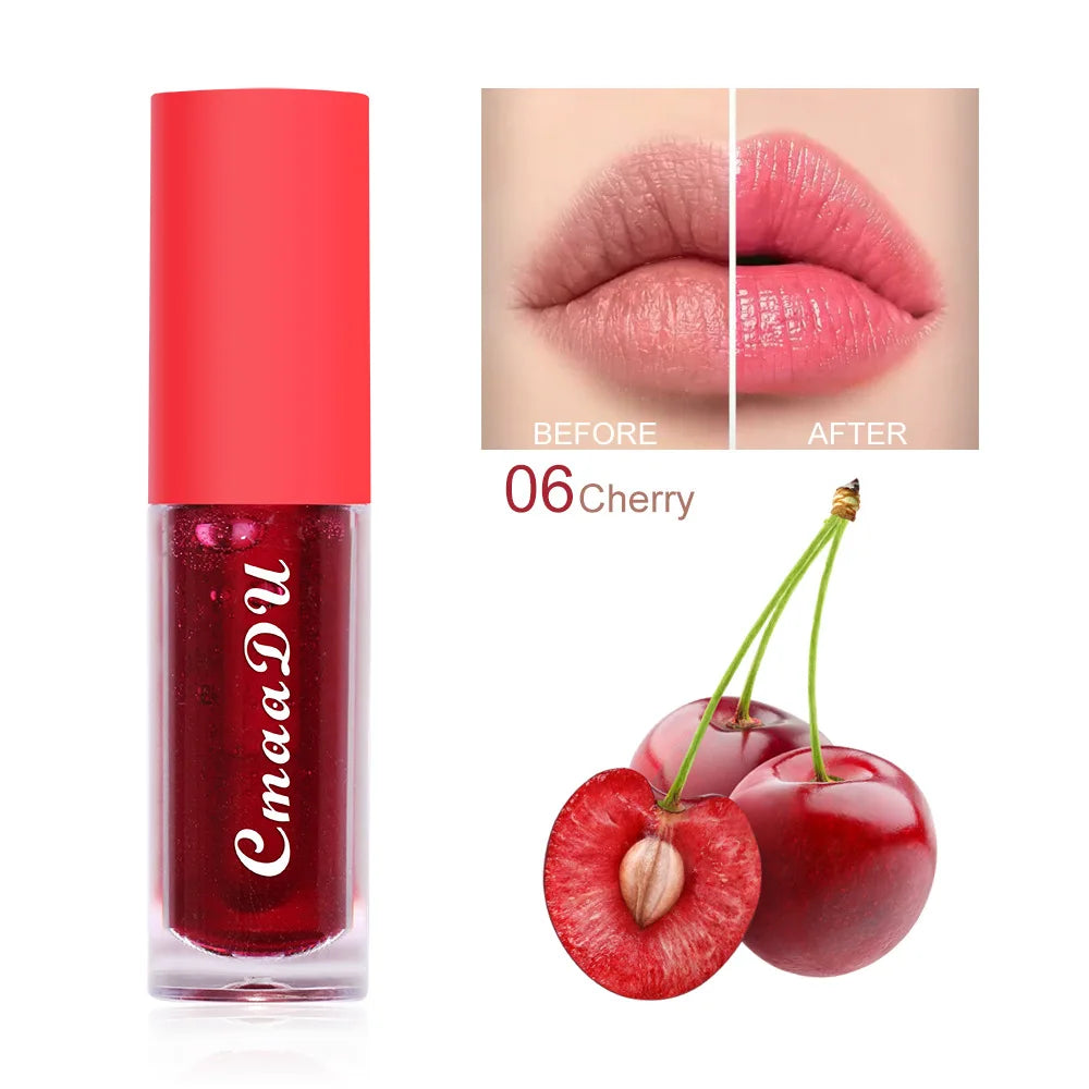 Fruit-Infused Hydrating Lip Oil – High Shine, Non-Sticky & Nourishing Gloss