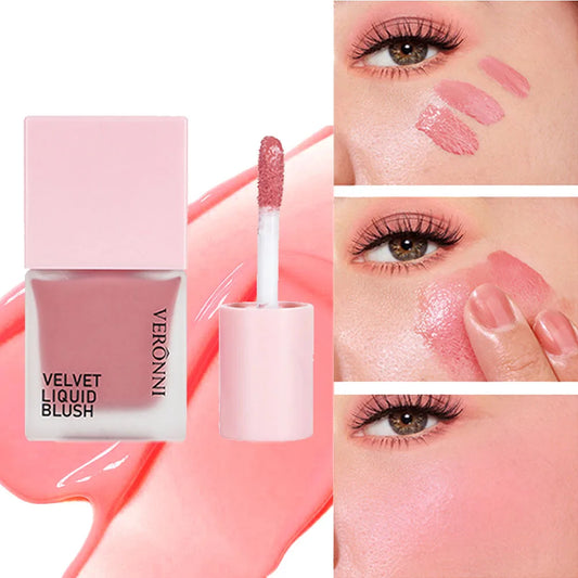 4 Color Liquid Blush – 5ml Vegan Cheek Tint | Long-Lasting & Blendable | Dewy or Matte Finish