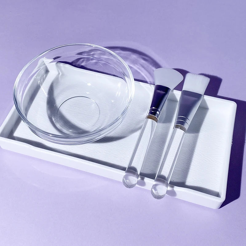 DIY Face Mask Mixing Kit – 6-in-1 Bowl, Spatula, Spoon & Brush Set for Deep Cleansing & Home Spa