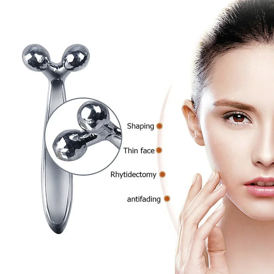 3D Face Roller Massager – Y-Shape Skin Lifting Tool for Neck, Chin & Face Sculpting