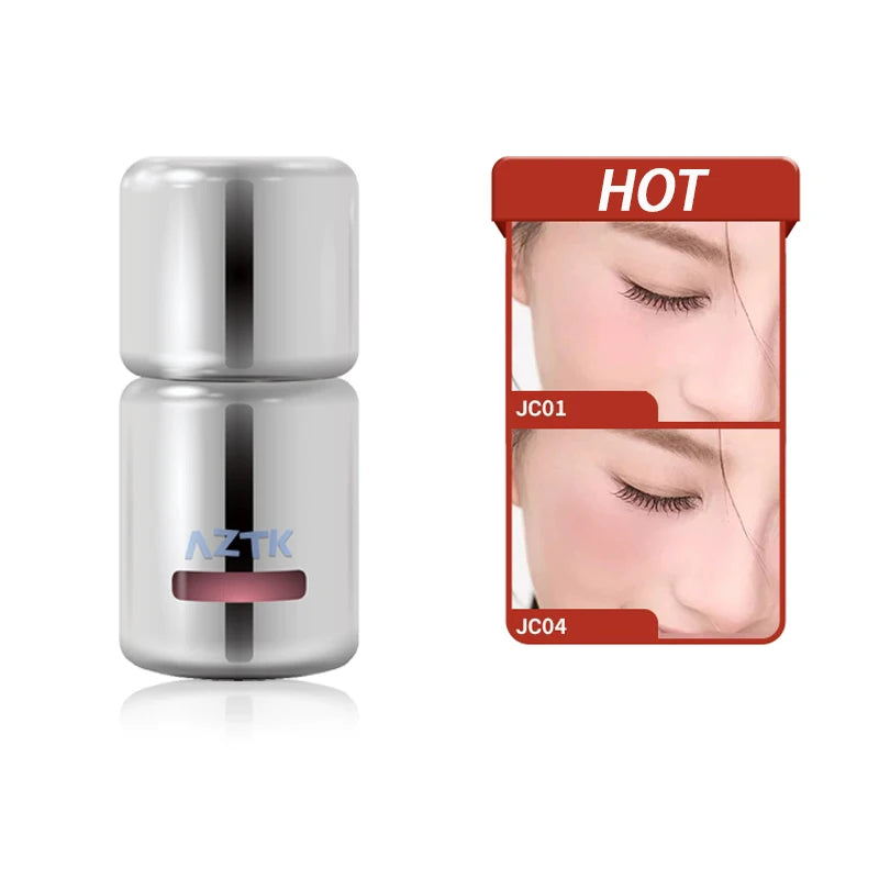 AZTK Color-Changing Liquid Blush – Matte Finish | Brightening & Contour for Unique Complexion (Blue & Purple Tones)