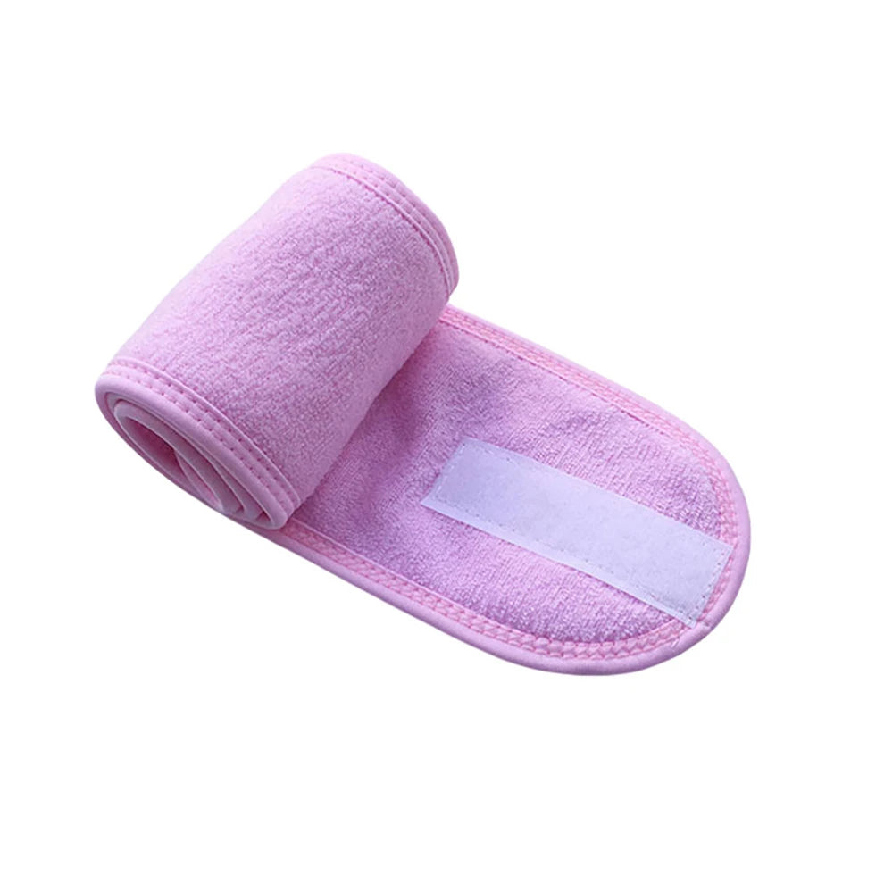 Adjustable Spa Headband – Soft, Stretchy & Wide Hair Wrap for Skincare, Yoga, Shower & Makeup