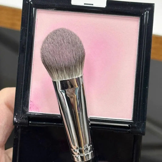 17CM Soft Flat Blush Brush – Tongue-Shaped | Precision Blending for Cream, Powder & Liquid Makeup
