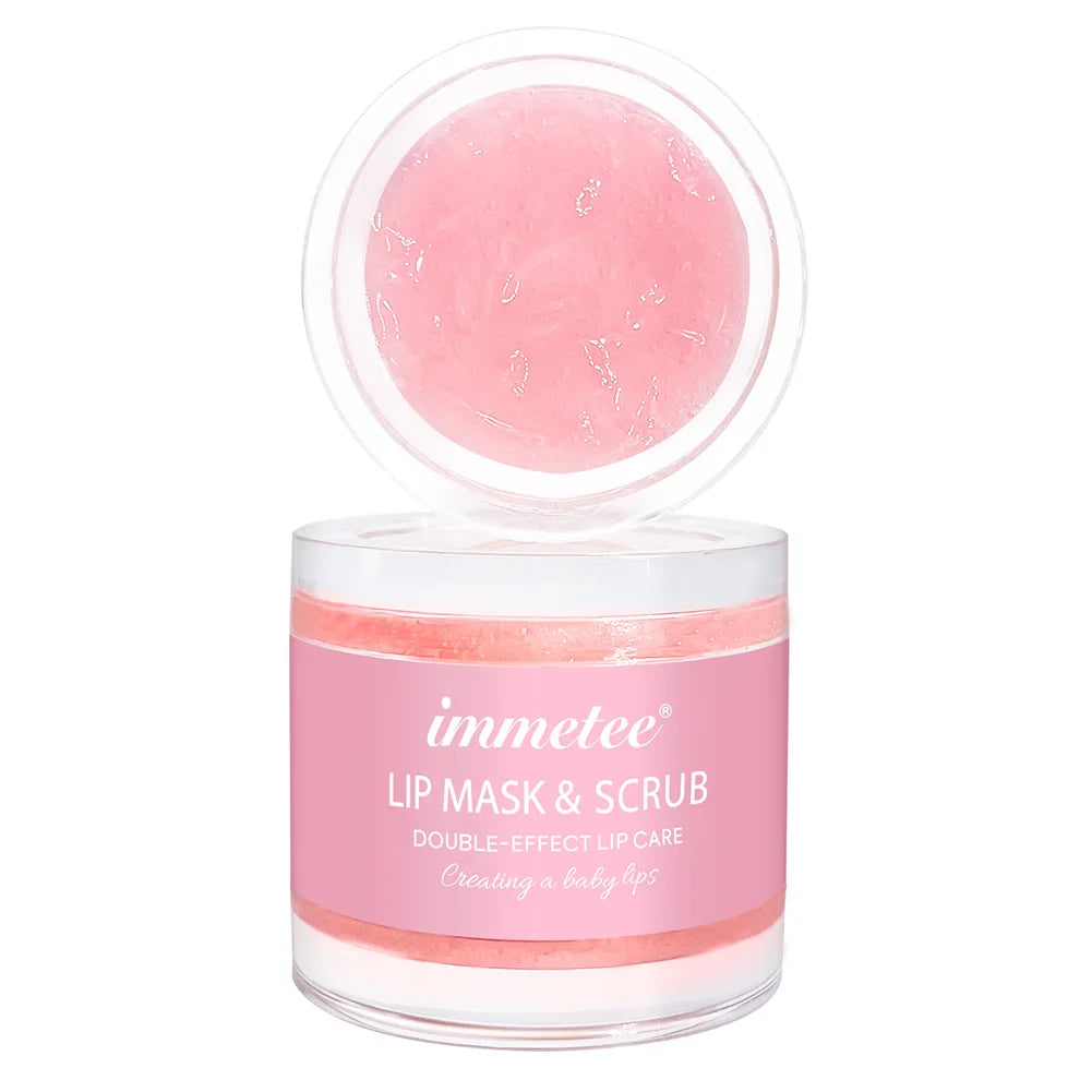 2-in-1 Lip Scrub & Sleeping Lip Mask – Exfoliate + Moisturize Overnight | Nourishing Gel Care