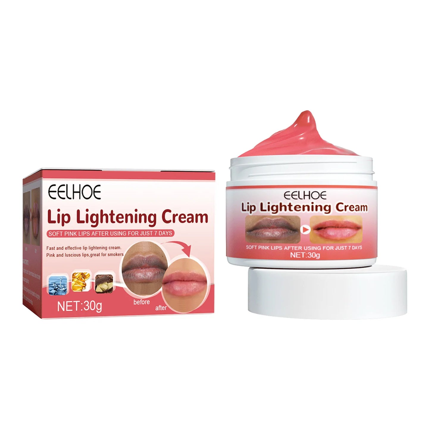 Lip Lightening Balm – Fade Dark Lips & Reveal Natural Pink Tone – Moisturizing & Nourishing Lip Care