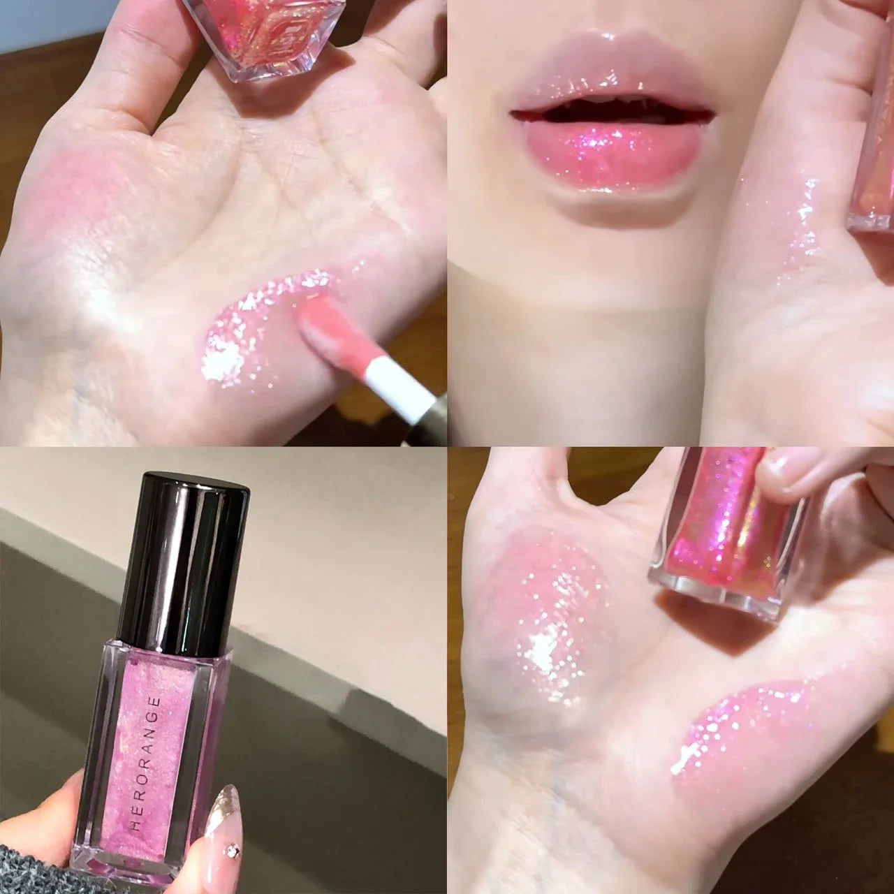 Multichrome Glitter Lip Gloss – 3D Mirror Shine | Hydrating, Waterproof & Ultra-Sparkling Lip Glow (6 Colors)