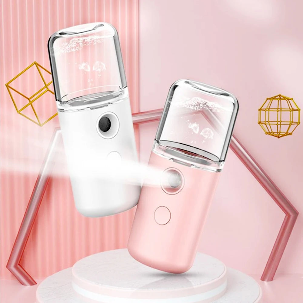 Portable Mini Nano Facial Steamer – USB Rechargeable Hydration Mist Sprayer