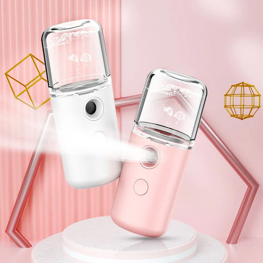 Portable Mini Nano Facial Steamer – USB Rechargeable Hydration Mist Sprayer