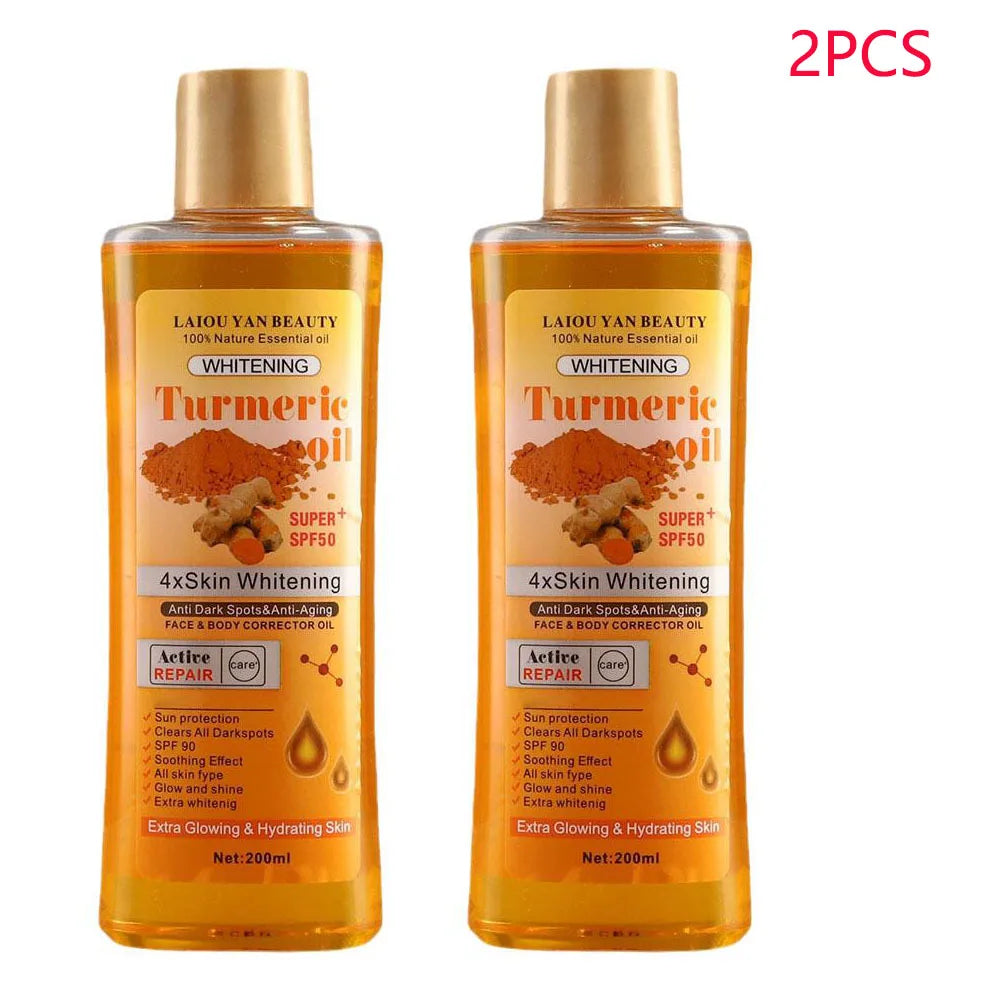 Turmeric Glow Body & Face Oil – Brightening, Smoothing & Aromatherapy Skincare (200ml)