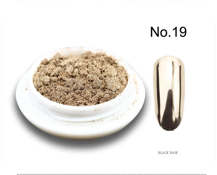 Chrome Mirror Nail Powder – Metallic Finish for Gel & Acrylic Nails (1/2 pcs)