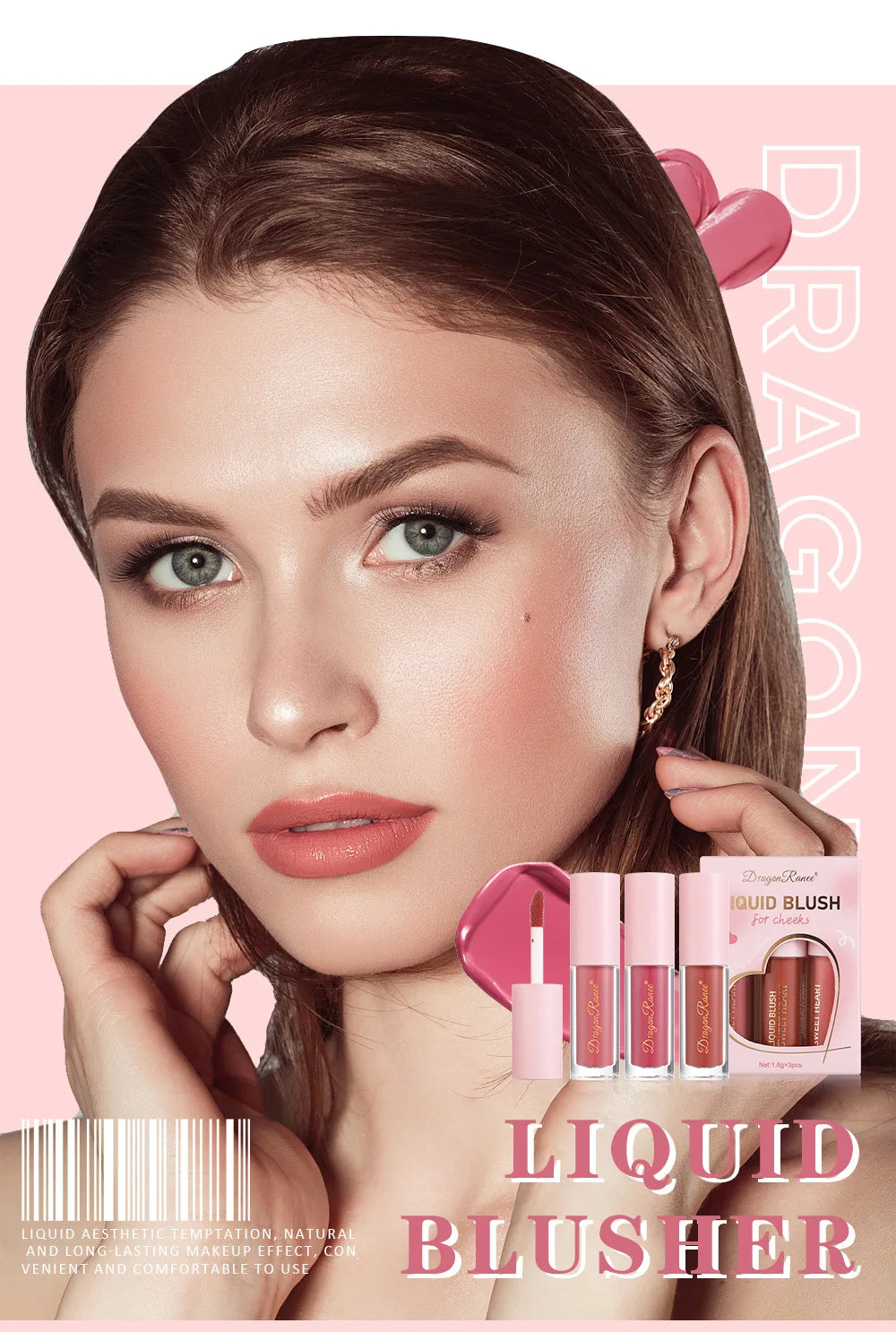 Mini Matte Liquid Blush (1/3pcs) – Long-Lasting Natural Cheek Tint | Dragon Ranee