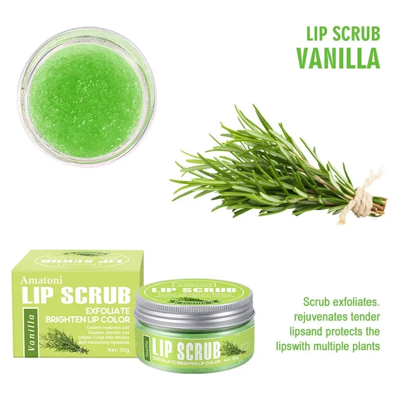 Luxury Lip Scrub 30g – Raspberry, Vanilla, Coconut & Watermelon | Natural Exfoliant & Moisturizer