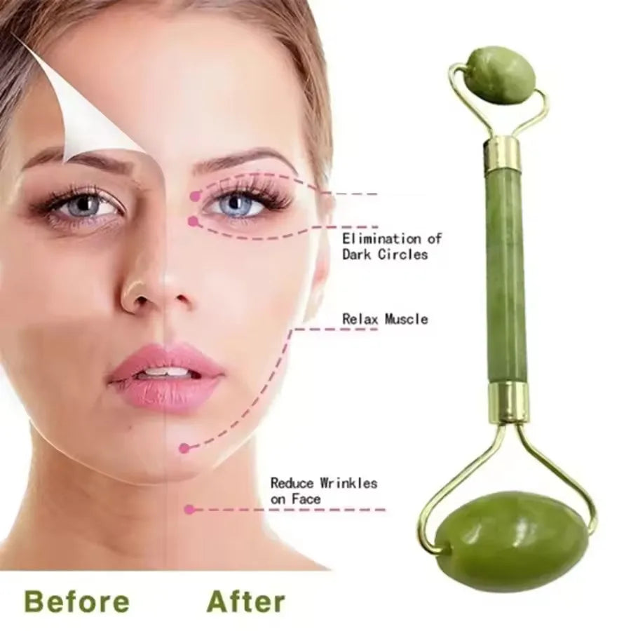 Natural Rose Jade Roller – Facial Toning & Eye Massage
