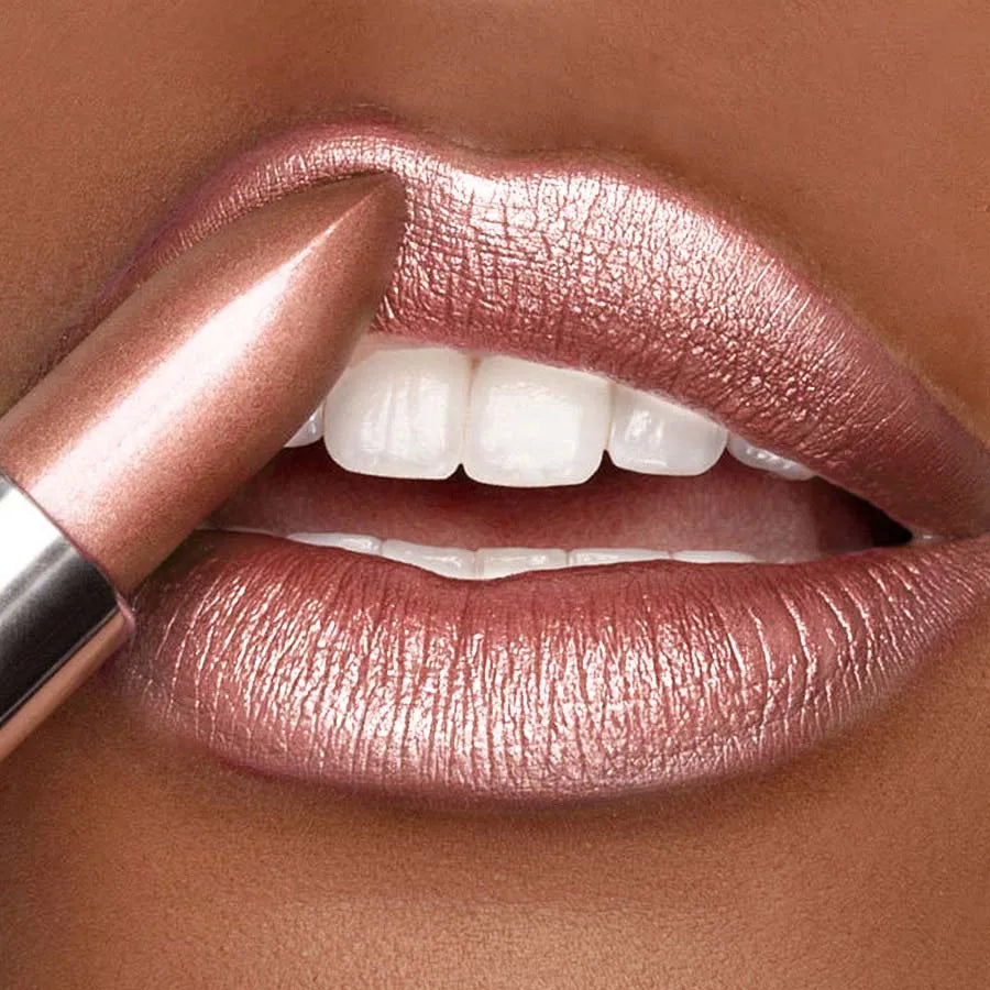 Metallic Glitter Lipstick – Long-Lasting, Waterproof, Shiny Lip Glaze with Moisturizing Finish | Shade #118