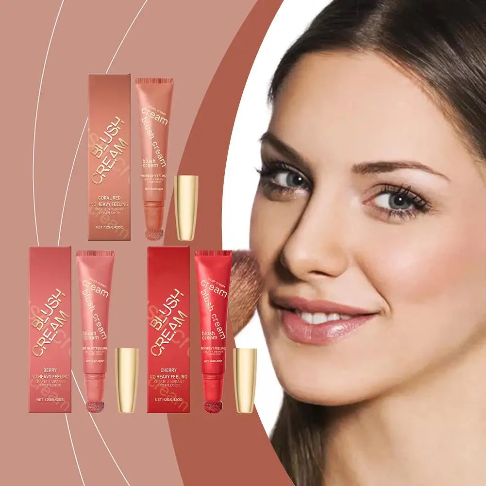Cushion Cream Blush Stick – Lightweight Liquid Blusher with Soft Applicator for Natural Radiance