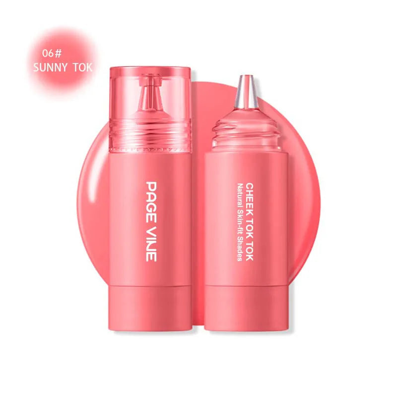 PAGE VINE Velvet Ink Liquid Blush – Multi-Purpose Long-Lasting Rouge for Lips, Eyes & Cheeks