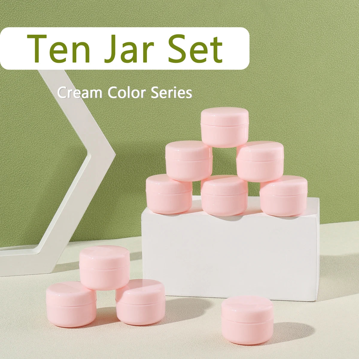 10PCS Mini Cosmetic Jars – 10g Refillable Containers for Lip Scrub, Balm, Cream & Travel Beauty Storage