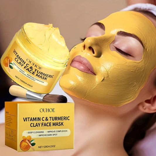 Vitamin C & Turmeric Exfoliating Face Mask – Brightening, Deep Cleansing & Pore Refining