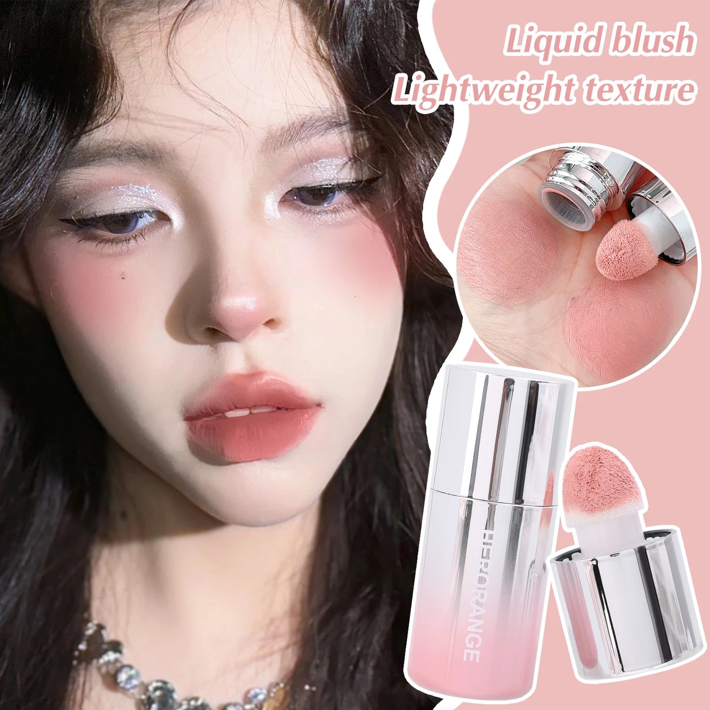 AirTouch™ Liquid Blush – 5 Matte Shades with Cushion Tip for Natural Long-Lasting Glow