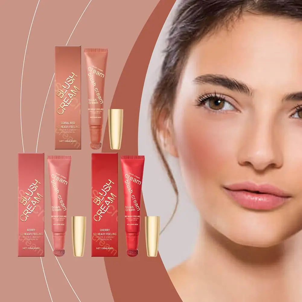 Cushion Cream Blush Stick – Lightweight Liquid Blusher with Soft Applicator for Natural Radiance