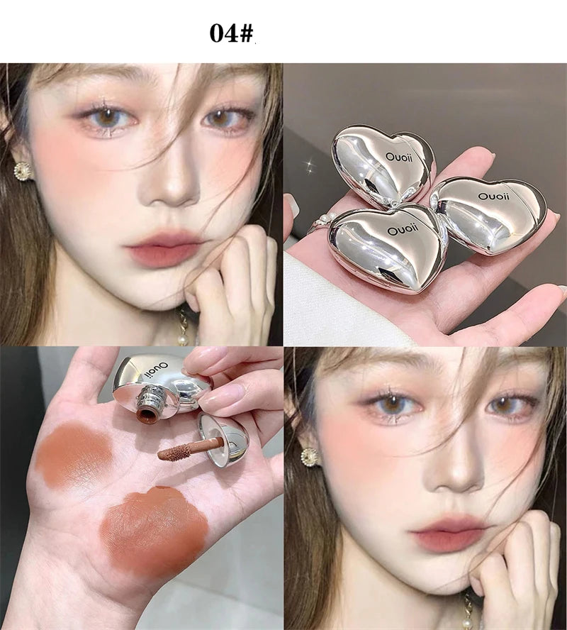 Velvet Heart Liquid Blush – Long-Lasting Matte Cream Tint | Lavender, Peach & Strawberry Hues