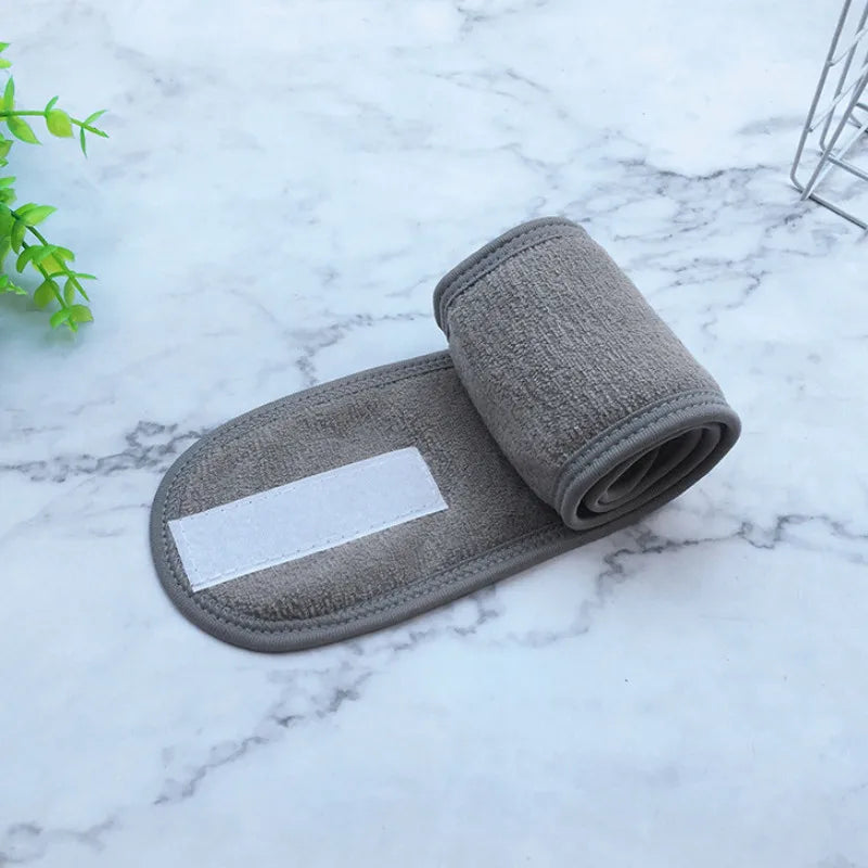 Adjustable Wide Hairband for Women – Soft Toweling Headband for Face Washing, Spa & Makeup