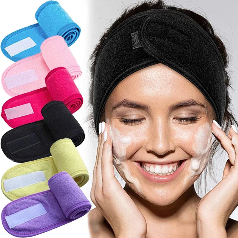 Towel Spa Headband – Non-Slip, Stretchable Face Wash Hairband for Skincare, Makeup & Workout