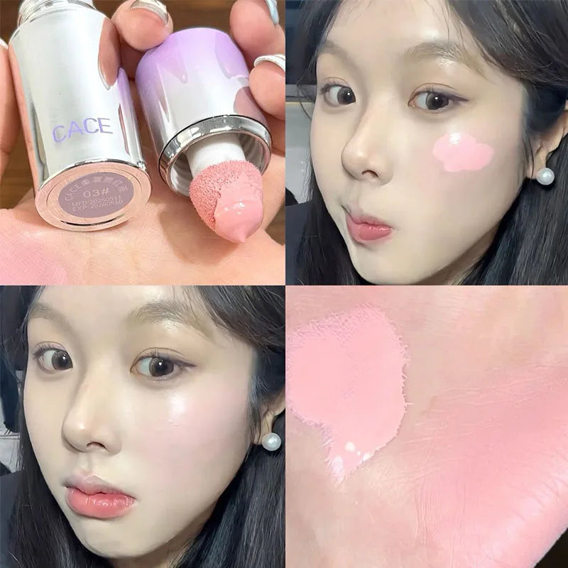 CACE Liquid Matte Blush – Soft Touch Sponge Tip, Natural Flush Finish (4 Shades)