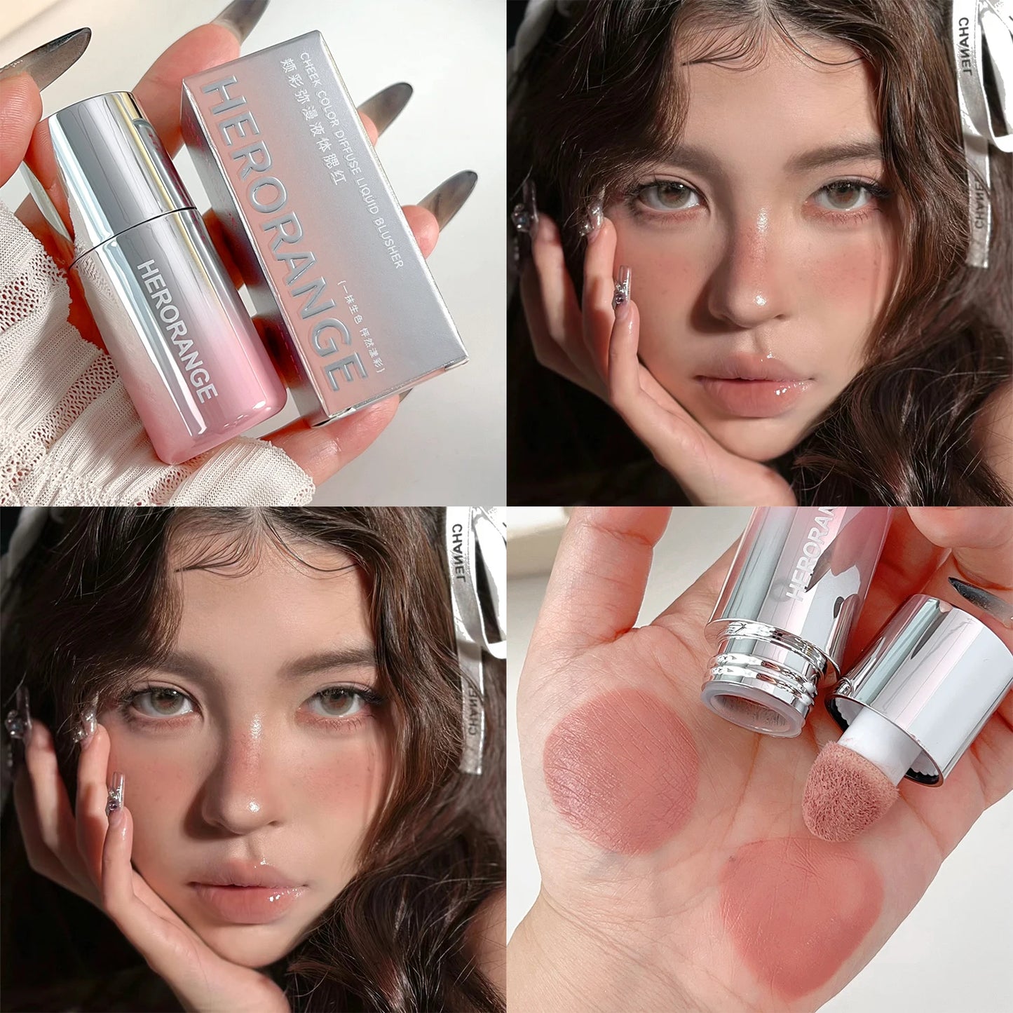 AirBlush™ Matte Liquid Blush – Waterproof, Breathable, Natural Finish with Built-In Sponge Applicator