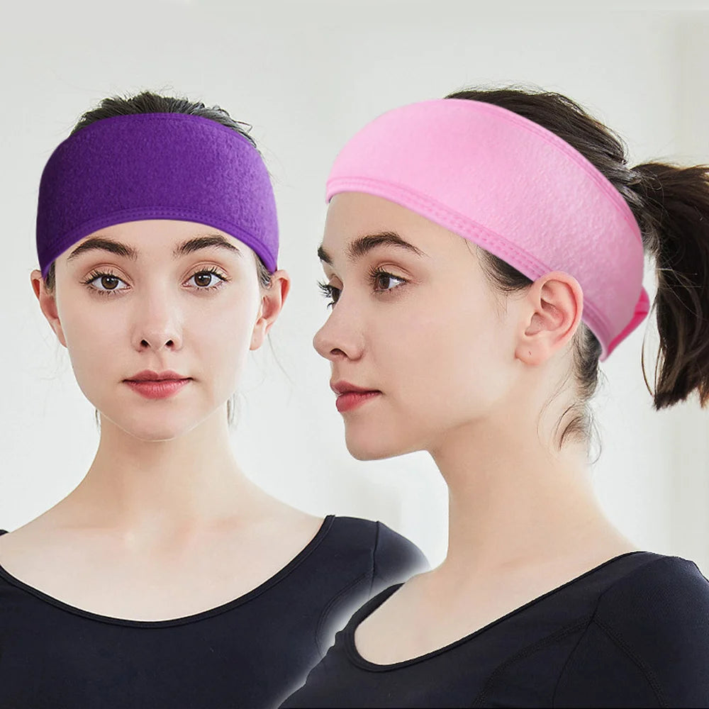 Adjustable Soft Spa Headband – Makeup, Skincare & Shower Hair Wrap