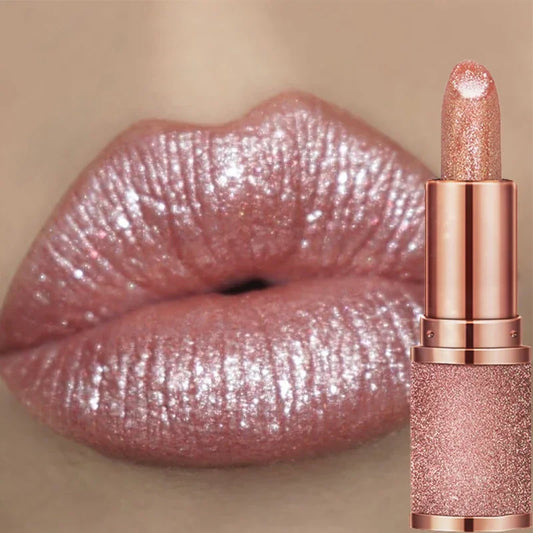 Color-Changing Glitter Lipstick – Temperature Reactive, Long-Lasting & Waterproof Lip Tint (3 Shades)