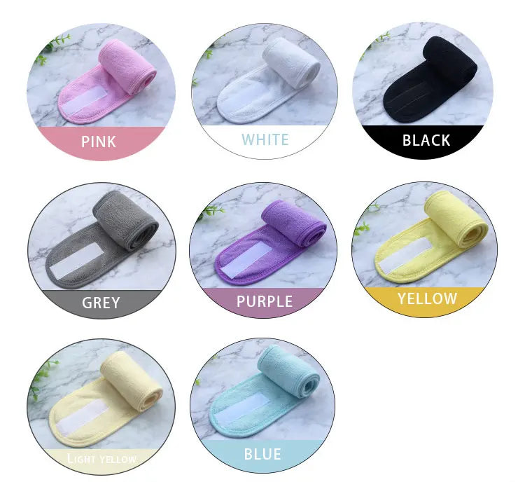 Adjustable Wide Hairband for Women – Soft Toweling Headband for Face Washing, Spa & Makeup