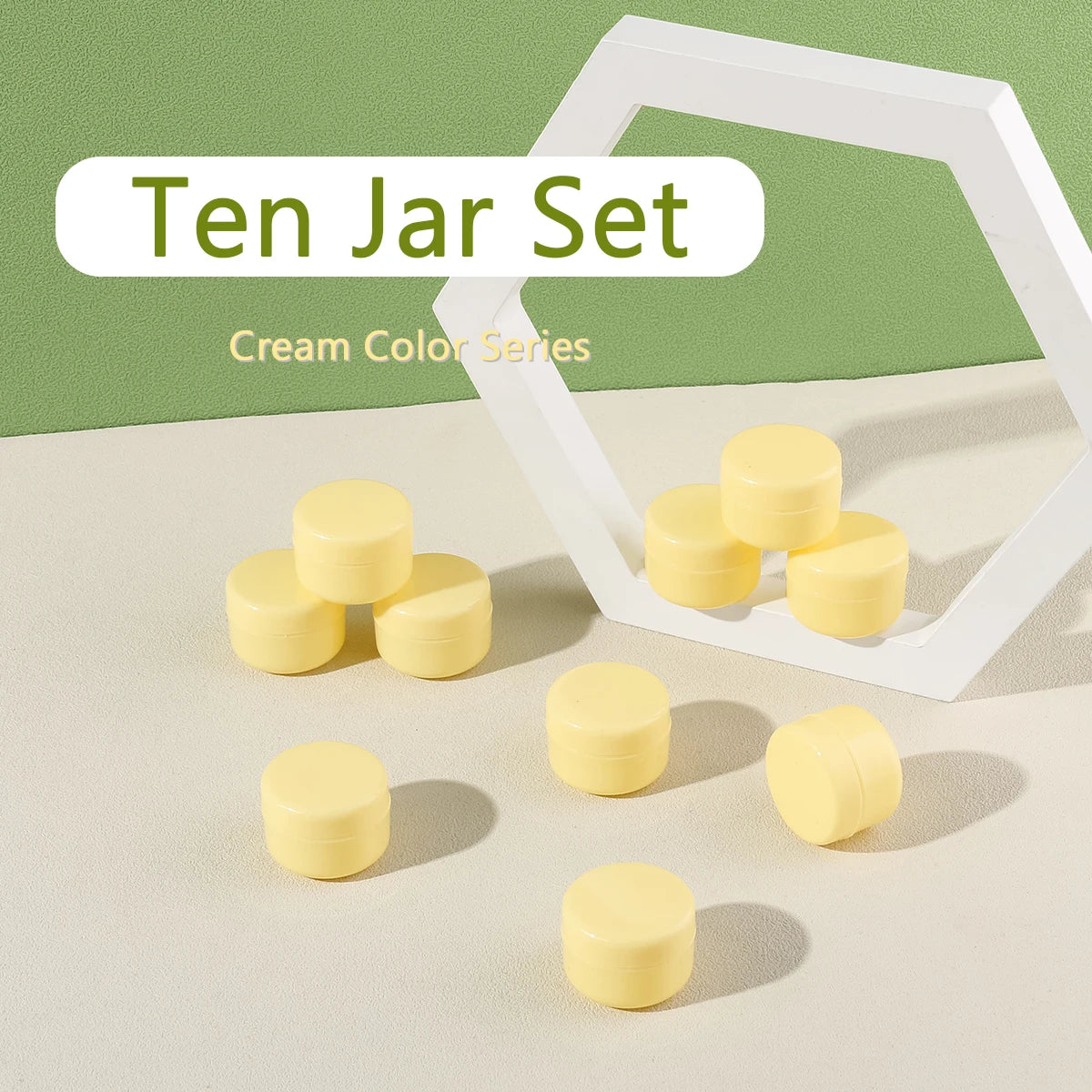 10PCS Mini Cosmetic Jars – 10g Refillable Containers for Lip Scrub, Balm, Cream & Travel Beauty Storage
