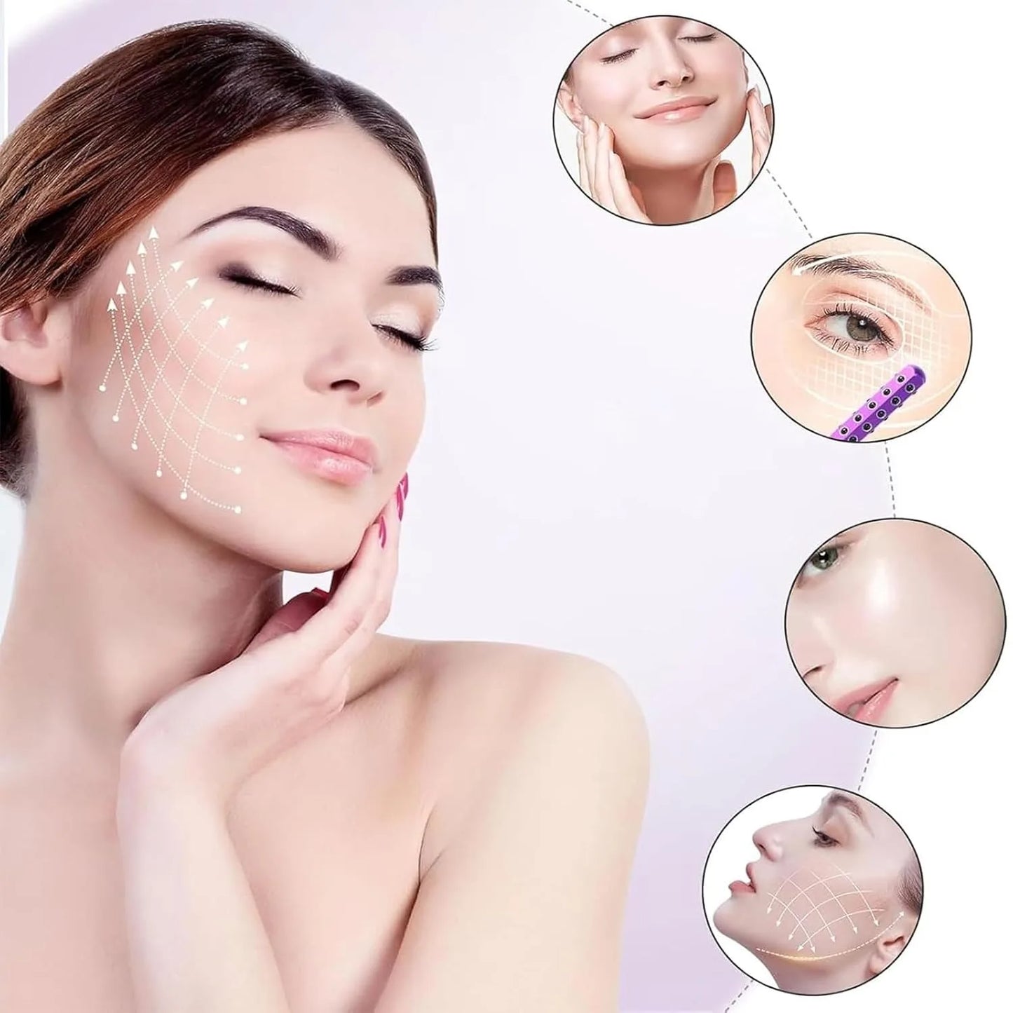 Arrily™ Facial Massaging Beauty Roller – 2pcs Face Lifting & Firming Set