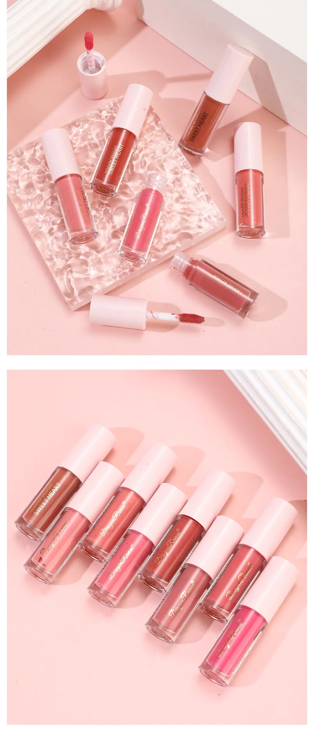 Mini Matte Liquid Blush (1/3pcs) – Long-Lasting Natural Cheek Tint | Dragon Ranee