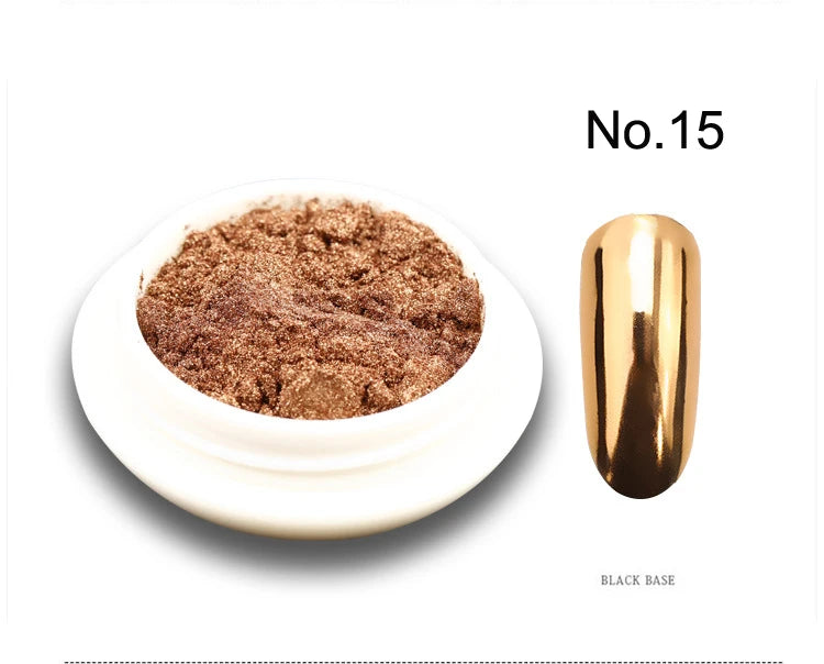 Chrome Mirror Nail Powder – Metallic Finish for Gel & Acrylic Nails (1/2 pcs)