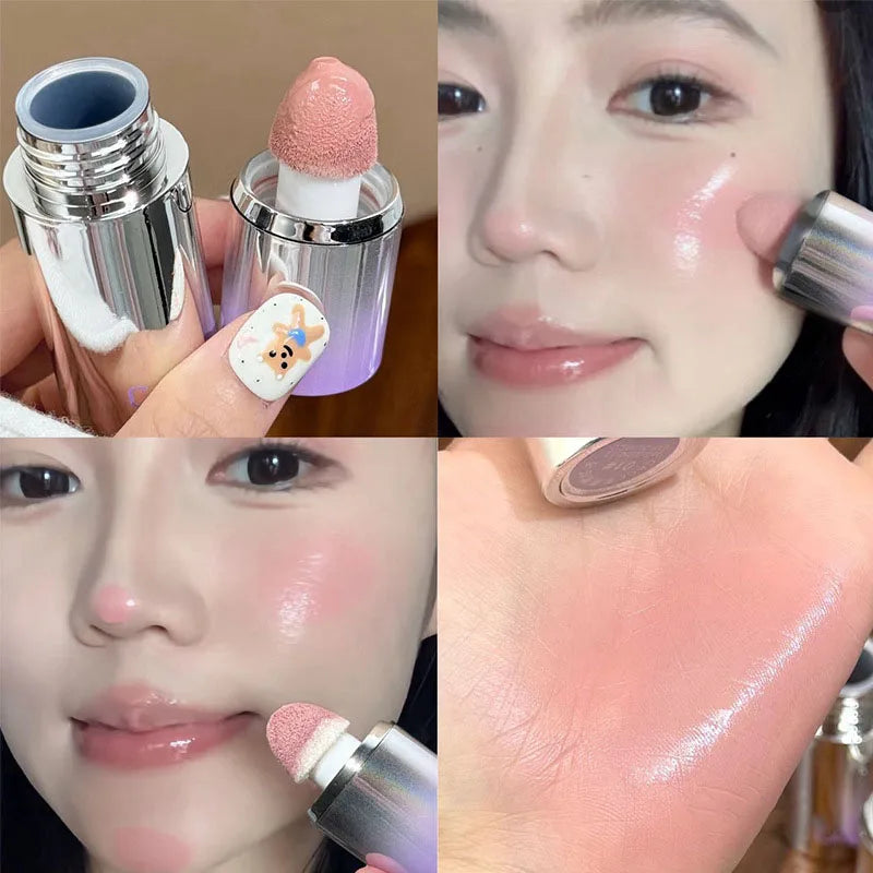 CACE Liquid Matte Blush – Soft Touch Sponge Tip, Natural Flush Finish (4 Shades)