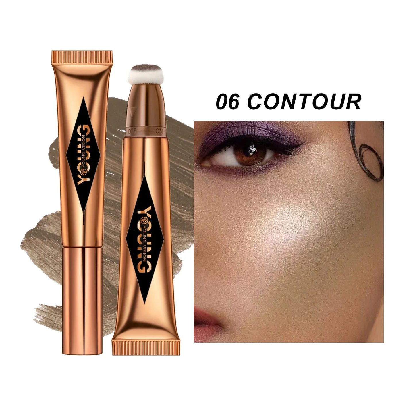 4-in-1 Liquid Blush Stick – Contour, Highlighter, Eyeshadow & Blush (Waterproof & Creamy Finish)